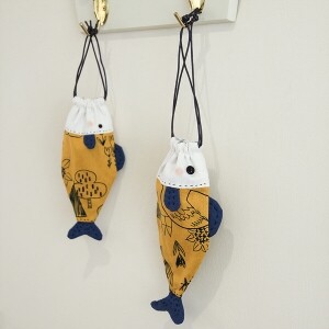 [바이핸즈] 퀼트패키지 소품 - 물고기 조리개 파우치 (2개 세트) (개)