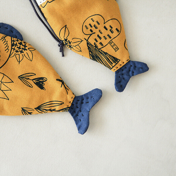 [바이핸즈] 퀼트패키지 소품 - 물고기 조리개 파우치 (2개 세트)