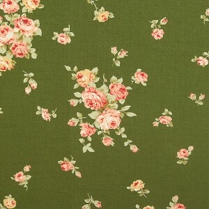유와 플뢰르 드 샹 들꽃 셔팅 프린트원단 그린 (1/4yd) 824966-C (개)