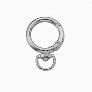 원형 회전 합금 랍스터 스프링 걸쇠 O링 키링 실버 5개 세트 (개)