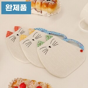 [바이핸즈] 퀼트완제품 소품 - 야옹이 티매트 (3개 세트) (개)