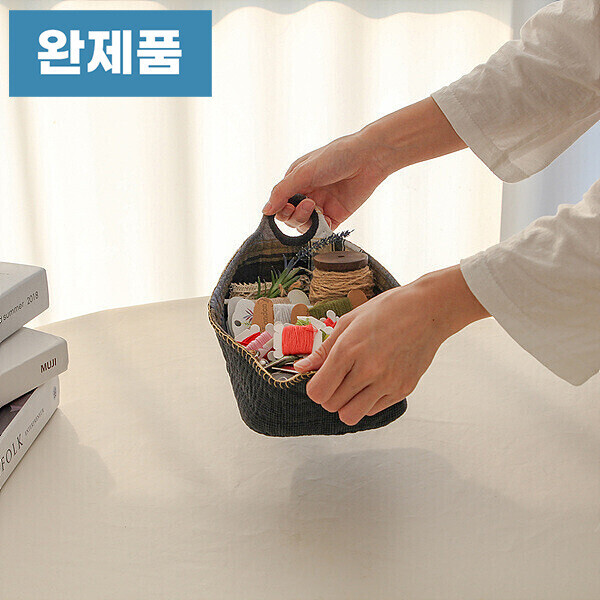 [바이핸즈] 퀼트완제품 소품 - 잠자는 고양이 바스켓