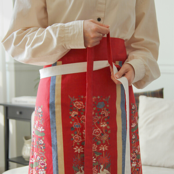 [바이핸즈] 퀼트완제품 의류 - 전통 활옷 길상자수 앞치마
