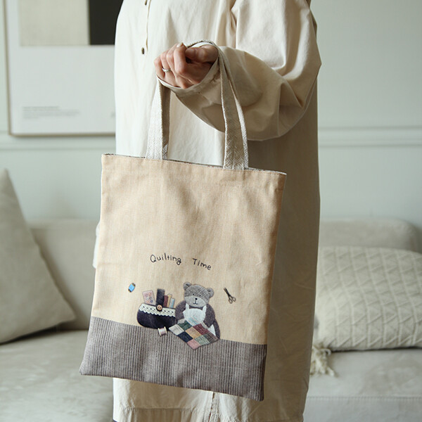 [바이핸즈] 퀼트완제품 가방 - 퀼팅타임 에코백 (옐로우)