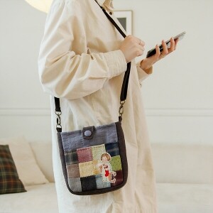 [바이핸즈] 퀼트패키지 가방 - 감성체크 숄더백 (개)