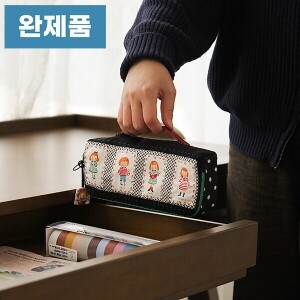 [바이핸즈] 퀼트완제품 소품 - 로제 필통 겸 파우치 (개)