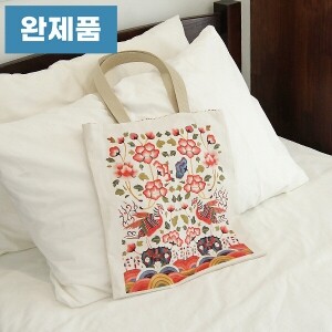 [바이핸즈] 퀼트완제품 가방 - 전통 길상자수 에코백 (아이보리) (개)